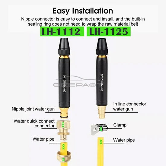 💦 Portable Hose Nozzle 🚿 Adjustable Spray for Car Wash, Garden & Cleaning 🌿 ALSOUQMART