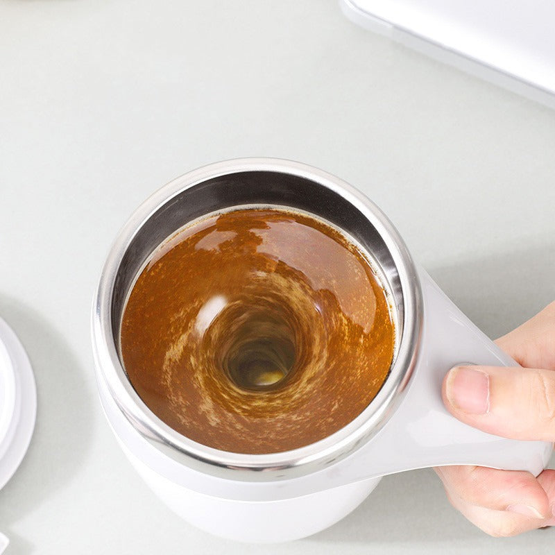 ☕ Electric Stirring Coffee Mug ⚡ Auto Magnetic Cup 🔋 USB Rechargeable Mug 🌀 ALSOUQMART