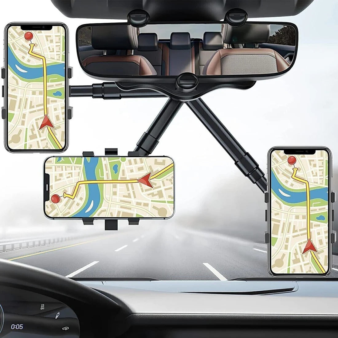 📱 360° Car Phone Mount 🚗 Secure, Adjustable & Easy View for Safe Driving 🔄 ALSOUQMART