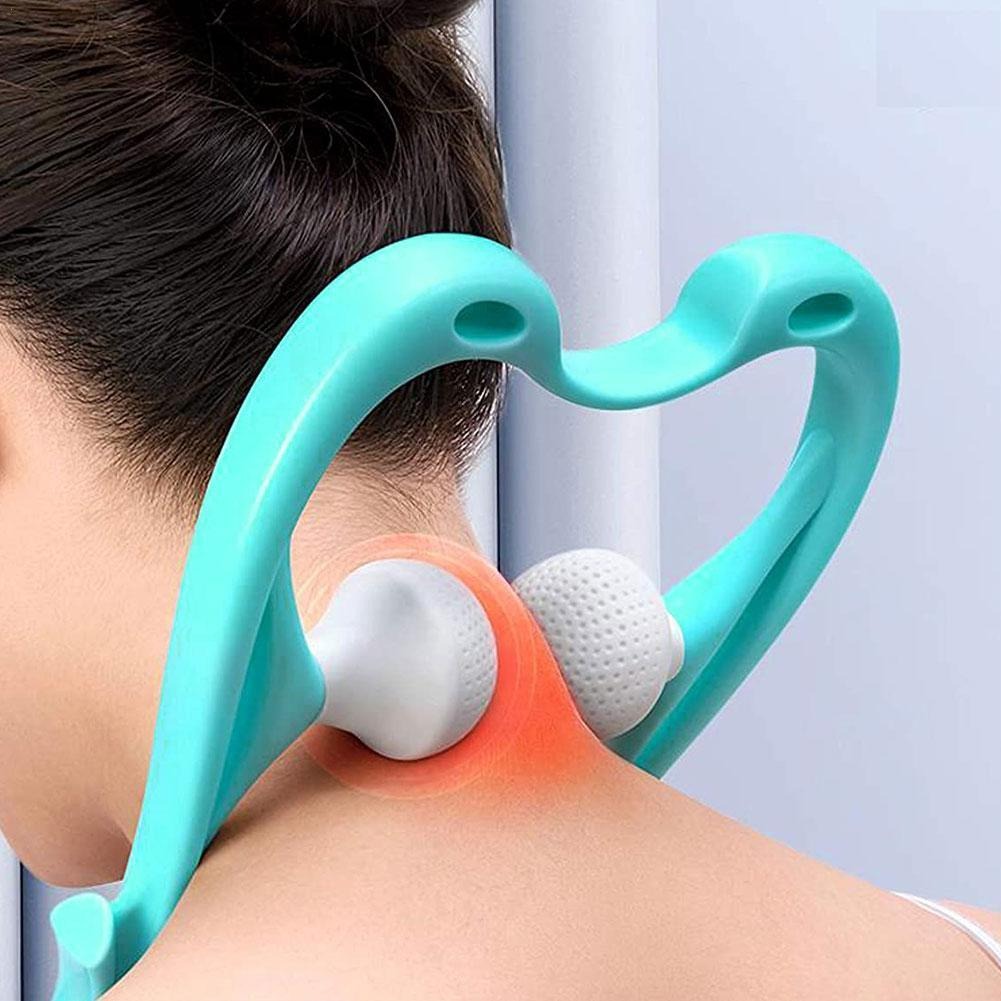 💆‍♀ Double Ball Cervical Massager – Relieve Neck Pain & Stress Instantly! 🔵✨ ALSOUQMART