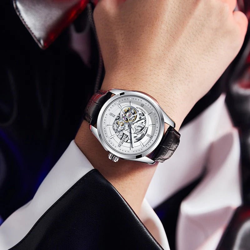 💡⌚ Strong Luminous ⚙ Automatic Mechanical Waterproof Watch 💦🧭🔥 ALSOUQMART