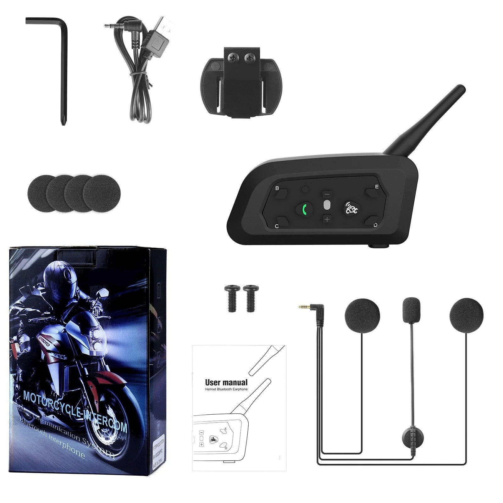 800m Bluetooth Range 🏍 5 Riders Link 🔊 Single Pack ALSOUQMART