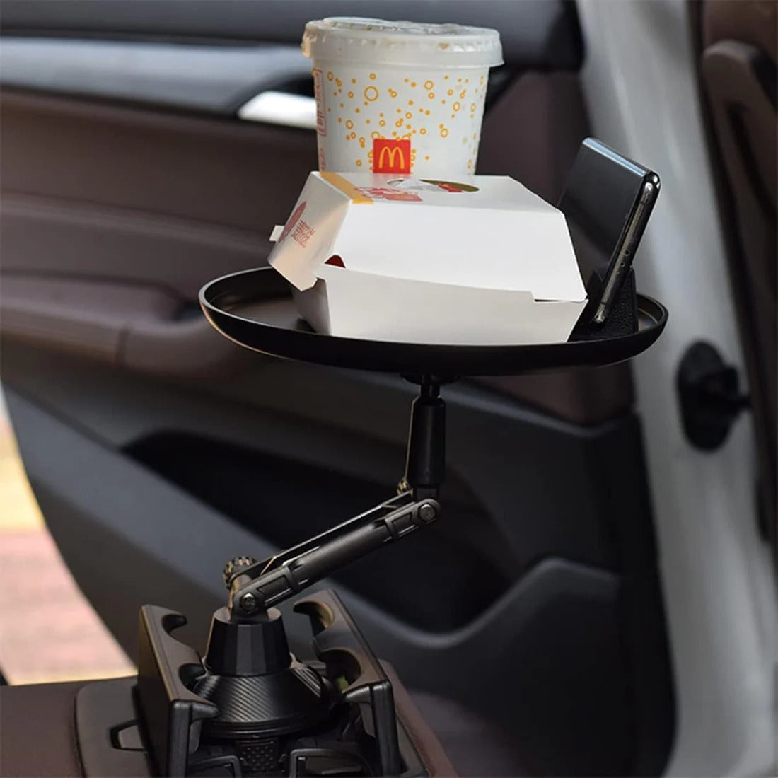 🍔 Car Cup Holder Tray 🍟 Enjoy Snacks & Drinks Easily While You Drive 🚗🛻 ALSOUQMART